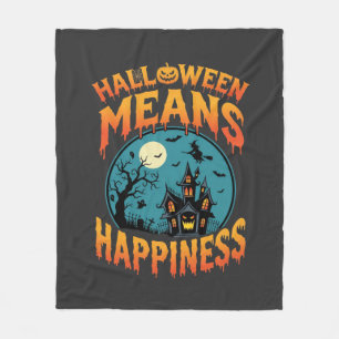 Cobertor De Velo Vetor de Casa Assombrada Feliz Halloween