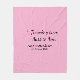 Cobertor De Velo Viagem chá de panela adicione nome data miss à Sra