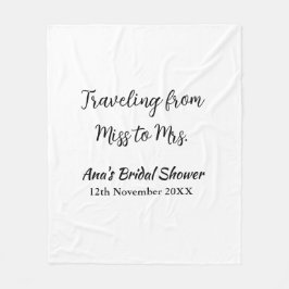 Cobertor De Velo Viagem de chá de panela adicionar nome data da sen