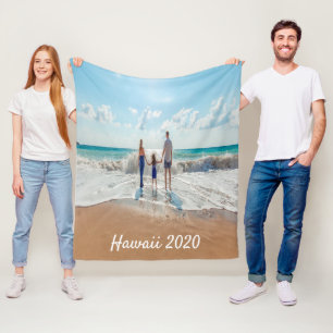 Cobertor De Velo Viagem de férias de verão com fotos da família
