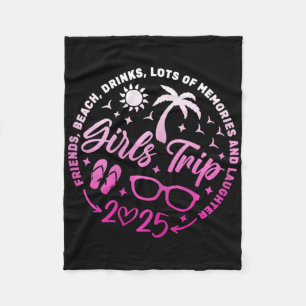 Cobertor De Velo Viagem de Meninas 2025 Amigas Praia Drinks Muitas