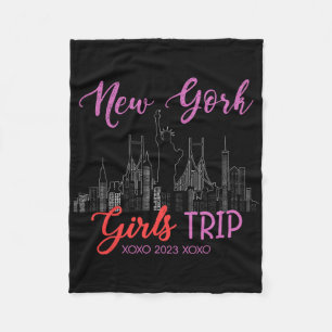 Cobertor De Velo Viagem de Meninas de Nova York 2023 Férias em Nyc