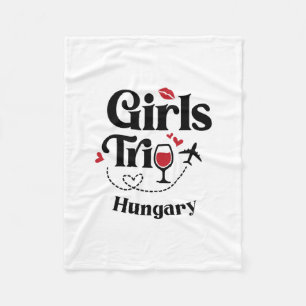 Cobertor De Velo Viagem de meninas de vinho fofo Hungria Viagem Fér