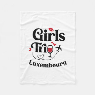 Cobertor De Velo Viagem de meninas de vinho fofo Luxemburgo Viagem 