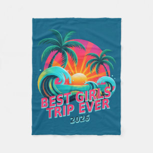 Cobertor De Velo Viagem de meninas vintage para sempre férias 2026