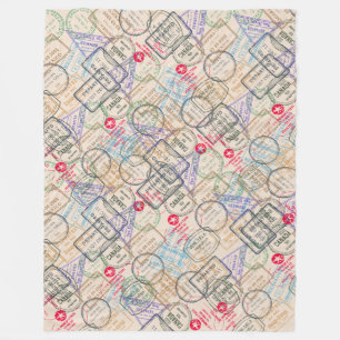 Cobertor De Velo Viagem dos selos do passaporte