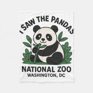 Cobertor De Velo Viagem em família a Washington Dc Panda Divertido