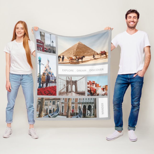 Cobertor De Velo Viagem Memórias Foto KeepsasasasaCinza Branca (In Situ)