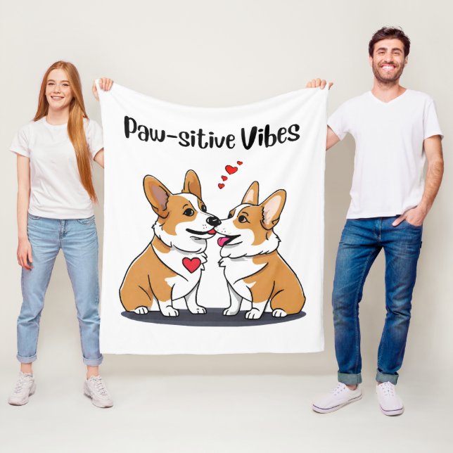 Cobertor De Velo Vibes Corgis Apaixonados (In Situ)