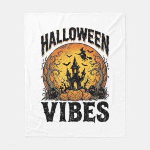 Cobertor De Velo Vibrações de Halloween Camisa Vintage Assombrada d