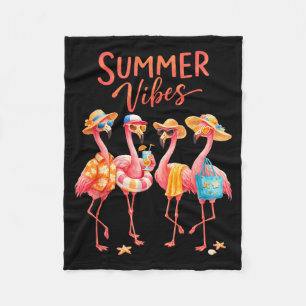 Cobertor De Velo Vibrações de Verão Flamingo Praia Férias de Verão