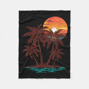 Cobertor De Velo Vibrações de Verão Retro Anos 70 80 Praia Pôr do S