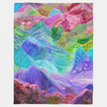 Vibrant Crystal Mountain Abstrato