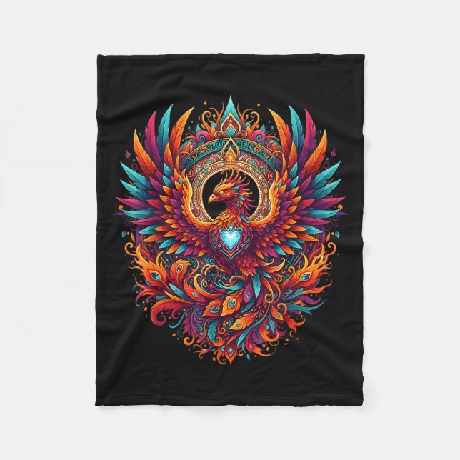 Cobertor De Velo Vibrant Fantasy Pcute Ss Cute Ssnix Mythical Bird  (Frente)