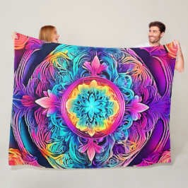 Cobertor De Velo Vibrant Mandala Spirit