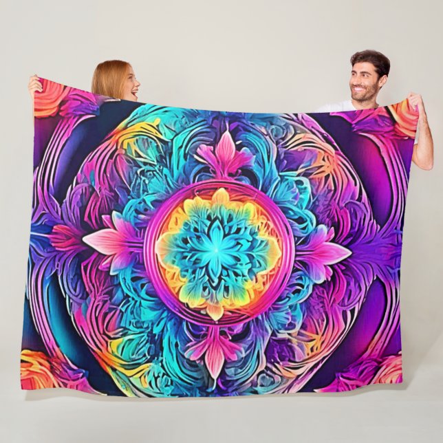 Cobertor De Velo Vibrant Mandala Spirit (In Situ)