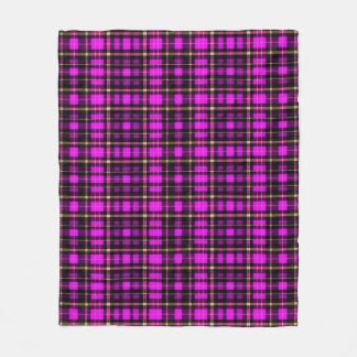 Cobertor De Velo Vibrant Plaid Tartan Pattern Fabric