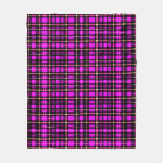 Cobertor De Velo Vibrant Plaid Tartan Pattern Fabric (Frente)