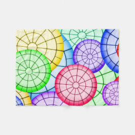 Cobertor De Velo Vibrant Rainbow Concentric Circles 