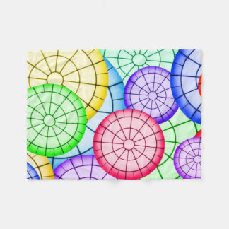 Cobertor De Velo Vibrant Rainbow Concentric Circles