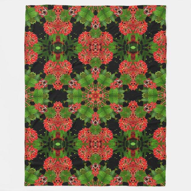 Cobertor De Velo Viburnum Berries Caleidoscópio (Frente)