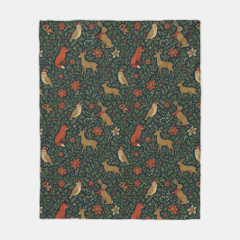 Cobertor De Velo Victorian Christmas Animal & Botanical 