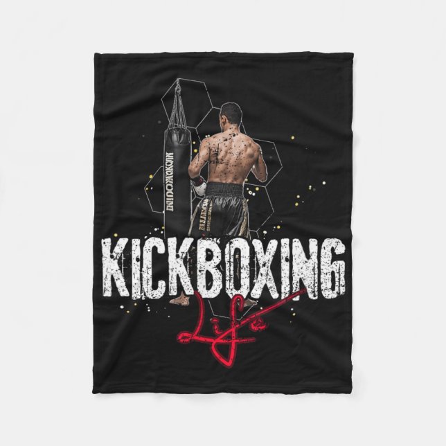 Cobertor De Velo Vida de Kickboxing (Frente)