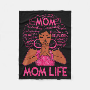 Cobertor De Velo Vida de Mãe Afro-Americana Mulher Negra Mãe Feliz