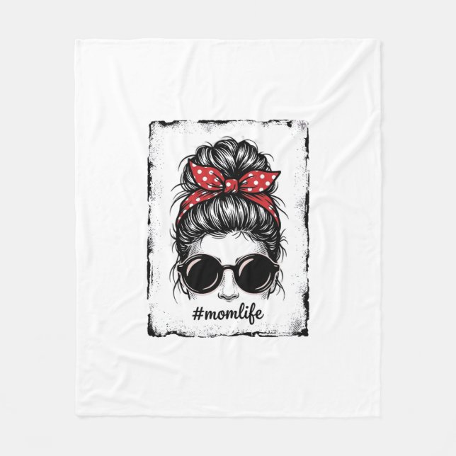 Cobertor De Velo Vida de Mãe Antiga Desenho de Camisa com Lenço no  (Frente)