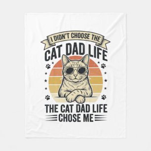 Cobertor De Velo Vida de Pai de Gato Design de Camiseta de Gravura 
