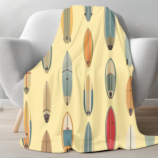 Cobertor De Velo Vida de Surf | Impressão Retro de Prancha de Surf  (Criador carregado)