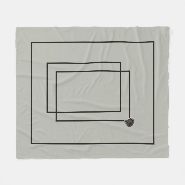 Cobertor De Velo Vida marinha japonesa monocromo neutro em bege lit (Frente (Horizontal))