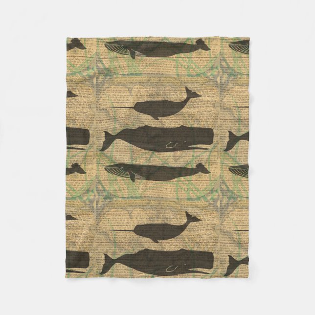 Cobertor De Velo Vida marítima náutica antiaérea de baleia (Frente)