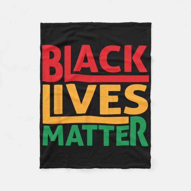 Cobertor De Velo Vidas Negras Importam Blm Direitos Humanos Históri (Frente)