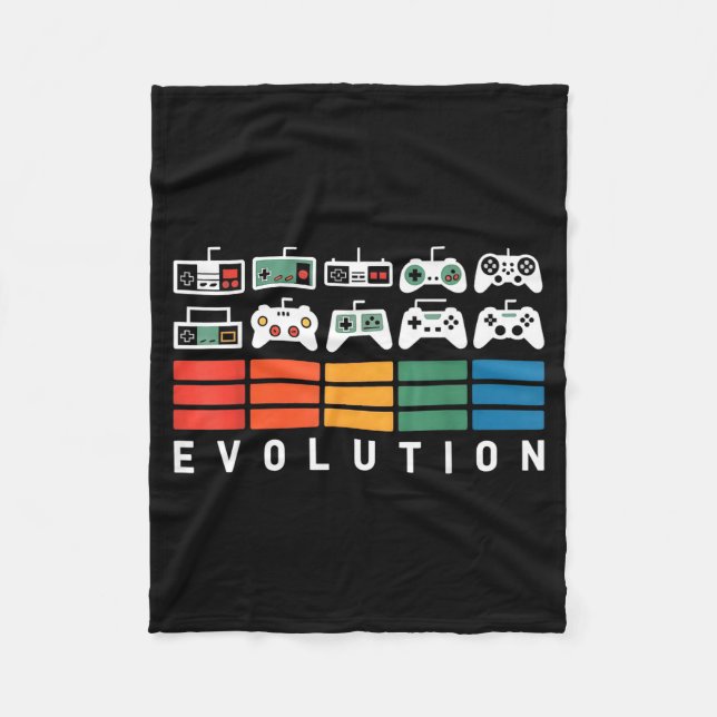 Cobertor De Velo Video Game Controller Evolution 80s 90s Retro Gami (Frente)