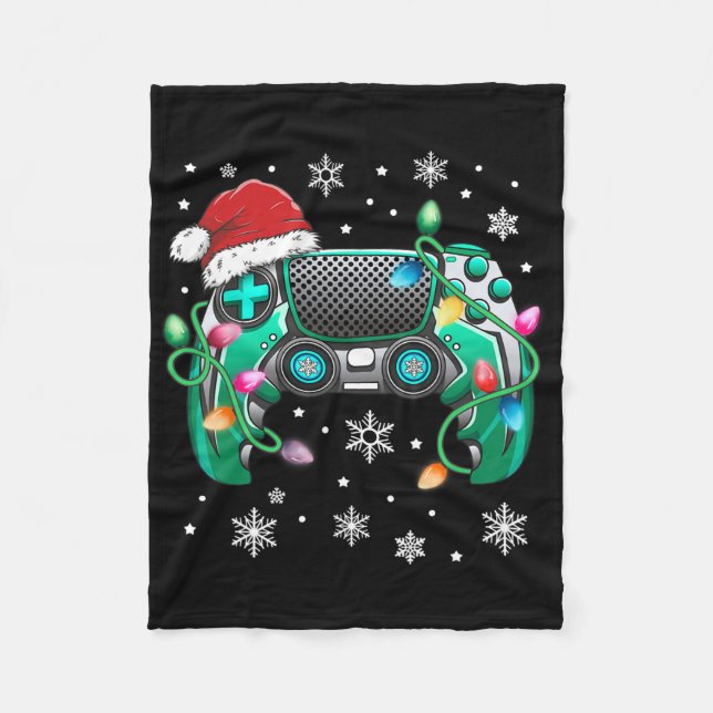 Cobertor De Velo Video Game Controller Natal Hat Gamer Bo (Frente)