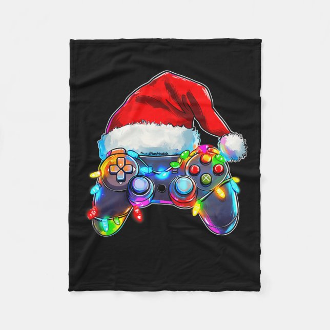Cobertor De Velo Video Game Controller Natal Hat Gamer Bo (Frente)