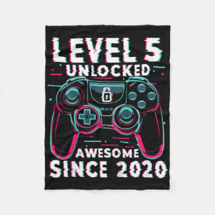 Cobertor De Velo Vídeo Game Kids Nível 5 Desbloqueado Aniversário d