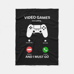 Cobertor De Velo Video Games Estão Chamando E Eu Devo Ir Funny Game