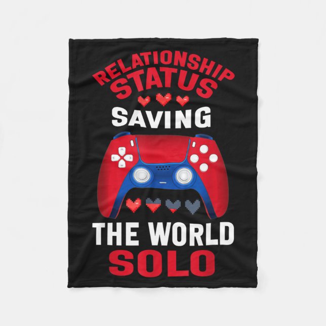 Cobertor De Velo Video Games Valentines Day Gamer Gaming  (Frente)