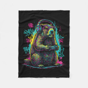 Cobertor De Velo Vídeos engraçados de jogos do Dia da Marmota Marmo