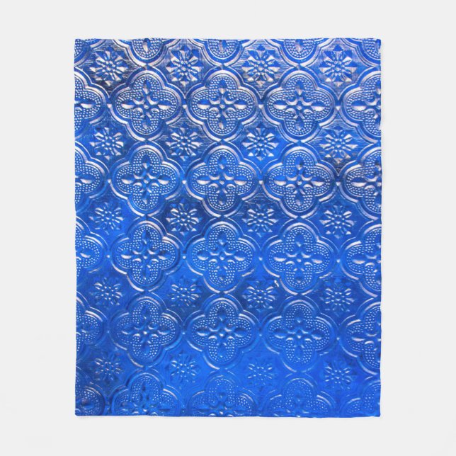 Cobertor De Velo Vidro azul com padrão de padrões, vidro, abstrato, (Frente)