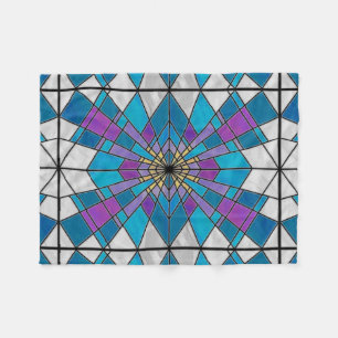 Cobertor De Velo Vidro de Mancha Azul e Roxo