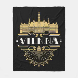 Cobertor De Velo Viena Áustria Art Deco Aestic Souvenir