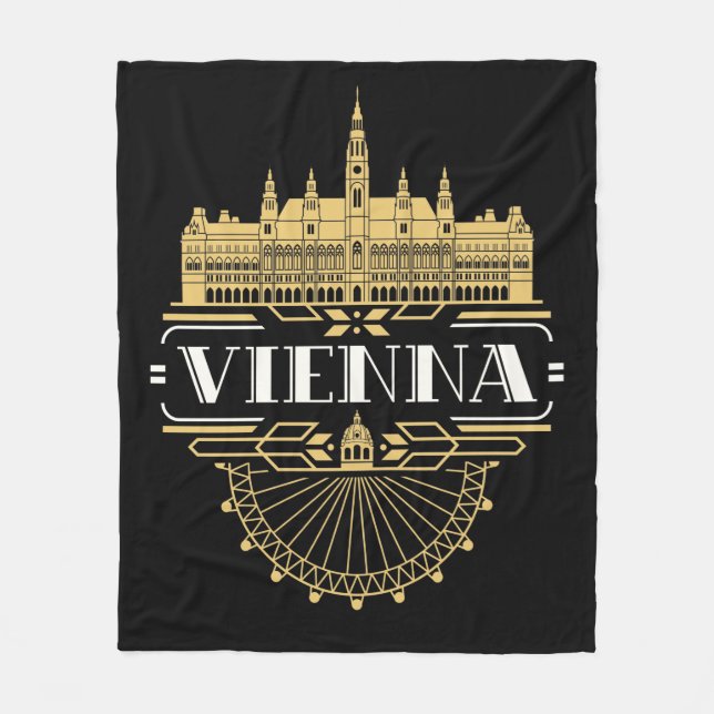 Cobertor De Velo Viena Áustria Art Deco Aestic Souvenir (Frente)
