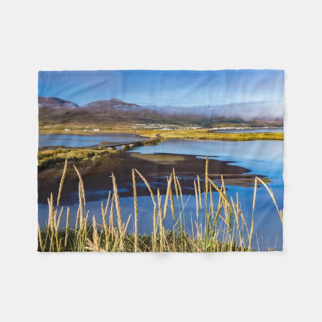Cobertor De Velo View on Saudarkrokur and Skagafjordur, Islândia (Frente (Horizontal))