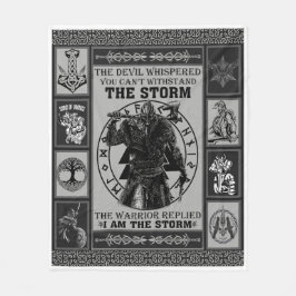 Cobertor De Velo Viking The Warrior Respondeu Eu Sou A Tempestade