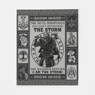 Cobertor De Velo Viking The Warrior Respondeu Eu Sou A Tempestade