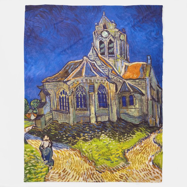 Cobertor De Velo Vincent van Gogh - A Igreja em Auvers (Frente)