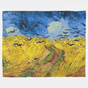 Cobertor De Velo Vincent van Gogh - Campo de Trigo com Corvos